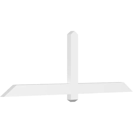Ekena Millwork Eugene Architectural Grade PVC Gable Bracket, 72"W x 24"H x 2"D x 4"F, 8/12 Pitch GBP072X24X0204EUG00